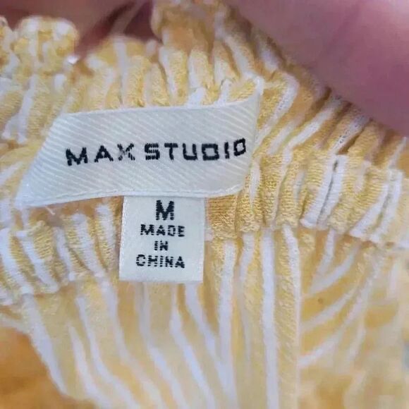 Max Studio Women's Yellow Smocked Babydoll Dress - Picture 6 of 12